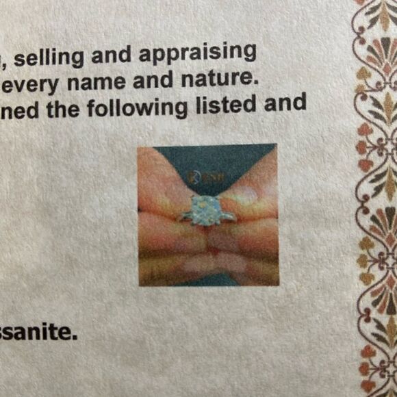 Cushion Cut Solitaire Ring, Silver Band, Elegant Engagement Bridal Promise - Picture 12 of 12